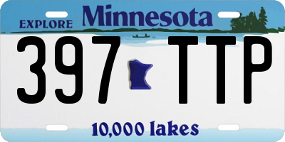 MN license plate 397TTP
