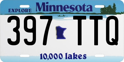 MN license plate 397TTQ
