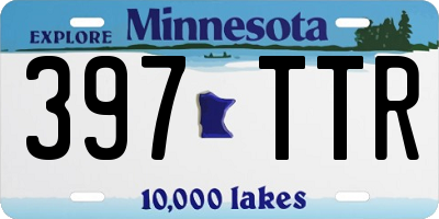 MN license plate 397TTR