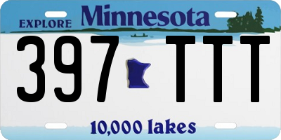 MN license plate 397TTT