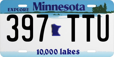 MN license plate 397TTU