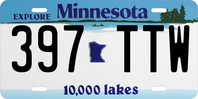 MN license plate 397TTW