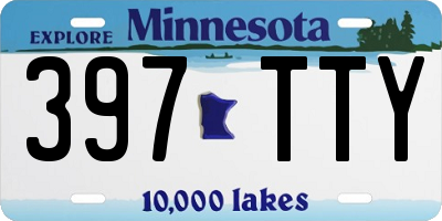 MN license plate 397TTY