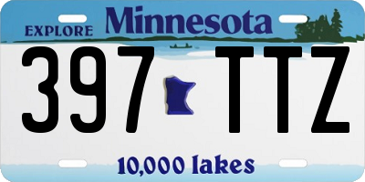 MN license plate 397TTZ