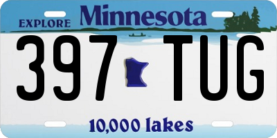 MN license plate 397TUG