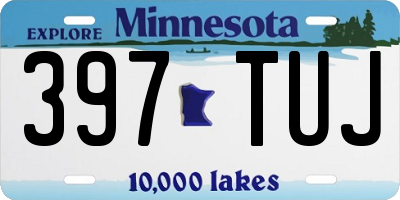 MN license plate 397TUJ