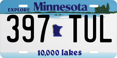 MN license plate 397TUL