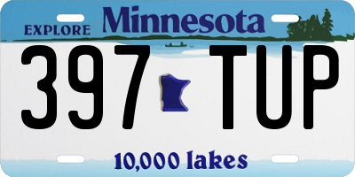 MN license plate 397TUP