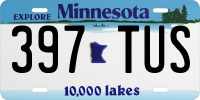 MN license plate 397TUS