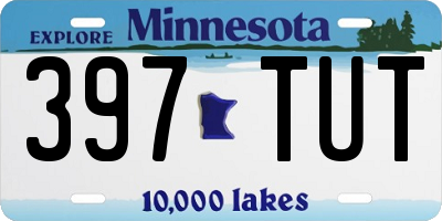 MN license plate 397TUT