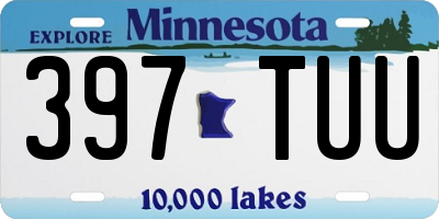 MN license plate 397TUU