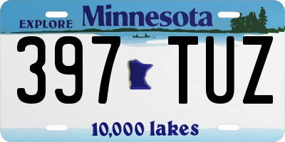 MN license plate 397TUZ