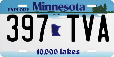MN license plate 397TVA