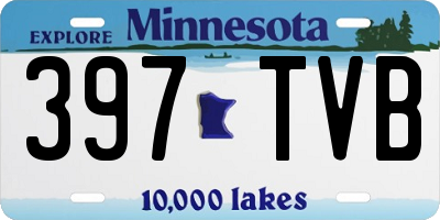 MN license plate 397TVB