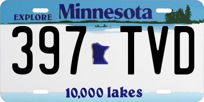 MN license plate 397TVD