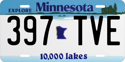 MN license plate 397TVE