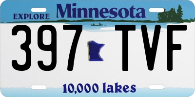 MN license plate 397TVF