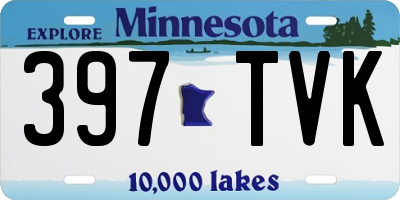 MN license plate 397TVK