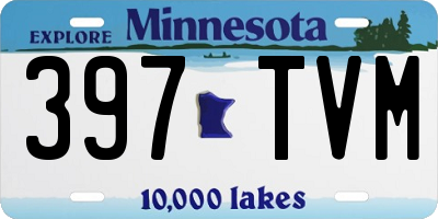 MN license plate 397TVM