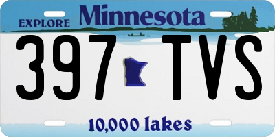 MN license plate 397TVS