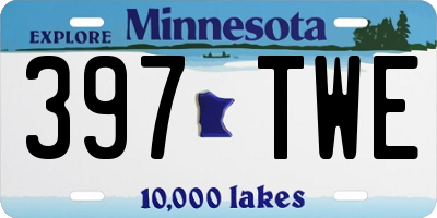 MN license plate 397TWE