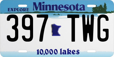 MN license plate 397TWG