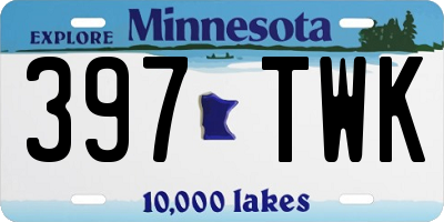 MN license plate 397TWK