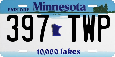 MN license plate 397TWP