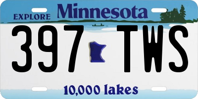 MN license plate 397TWS