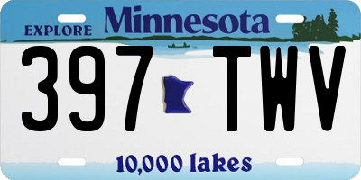 MN license plate 397TWV