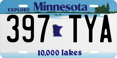 MN license plate 397TYA