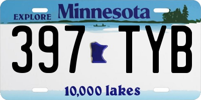 MN license plate 397TYB
