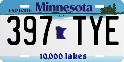 MN license plate 397TYE