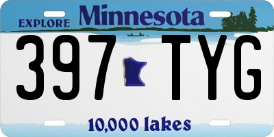 MN license plate 397TYG