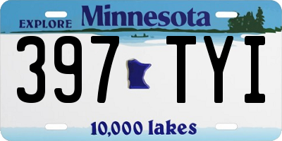 MN license plate 397TYI