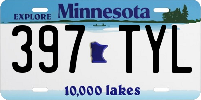 MN license plate 397TYL