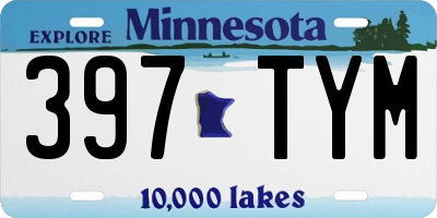 MN license plate 397TYM