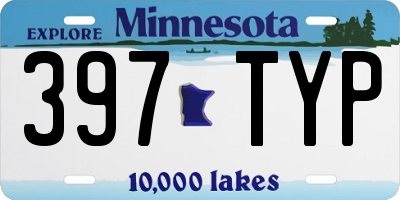 MN license plate 397TYP