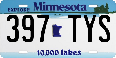 MN license plate 397TYS