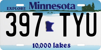 MN license plate 397TYU