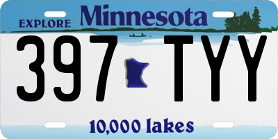 MN license plate 397TYY