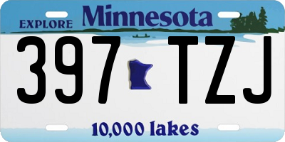 MN license plate 397TZJ