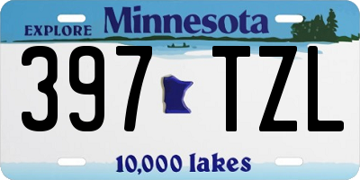 MN license plate 397TZL
