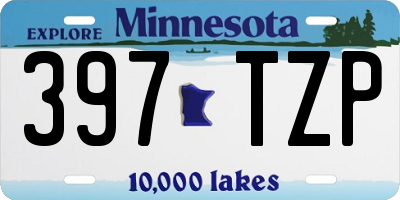 MN license plate 397TZP