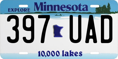 MN license plate 397UAD