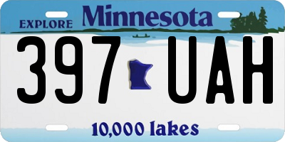 MN license plate 397UAH