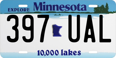 MN license plate 397UAL
