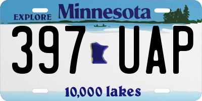 MN license plate 397UAP