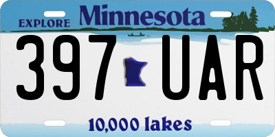 MN license plate 397UAR