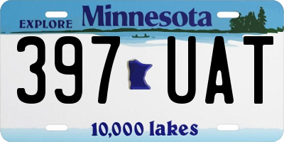 MN license plate 397UAT